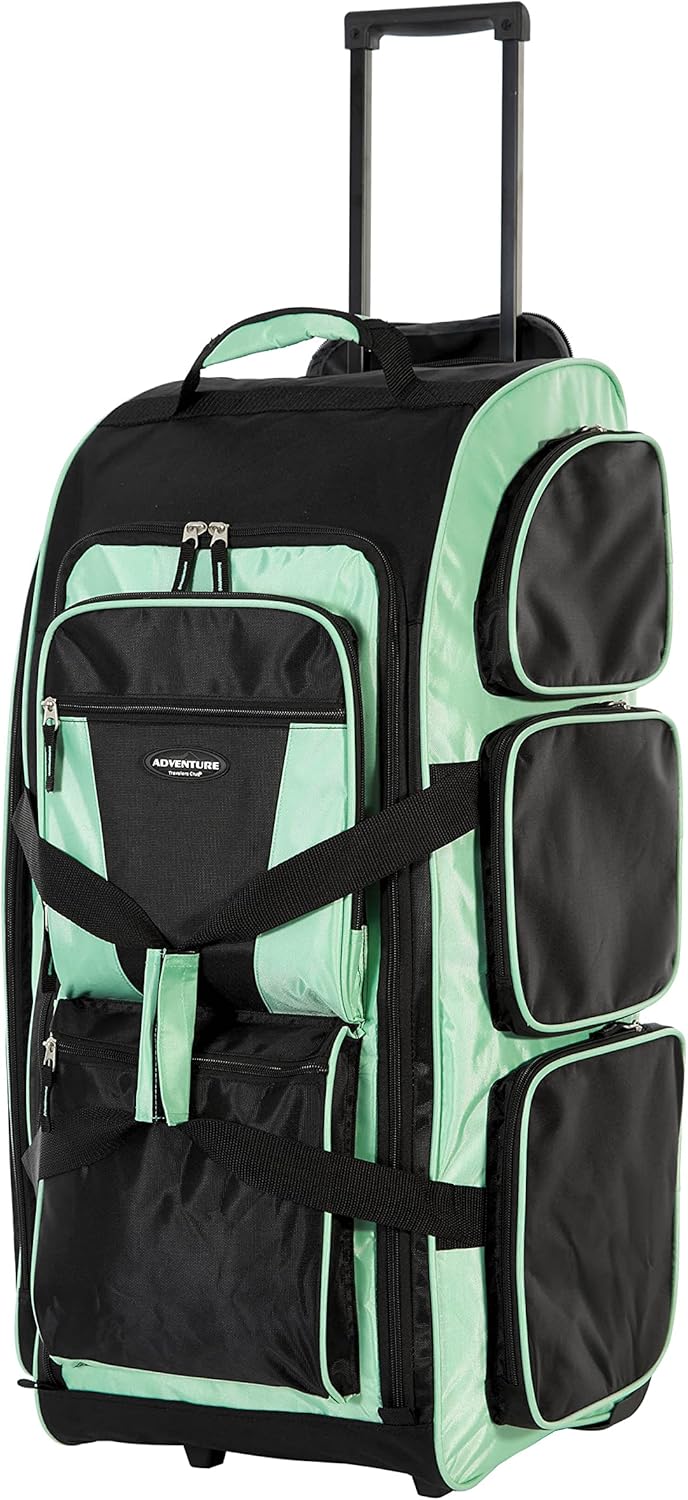 Travelers Club Xpedition 30 Inch Multi-Pocket Upright Rolling Duffel Bag