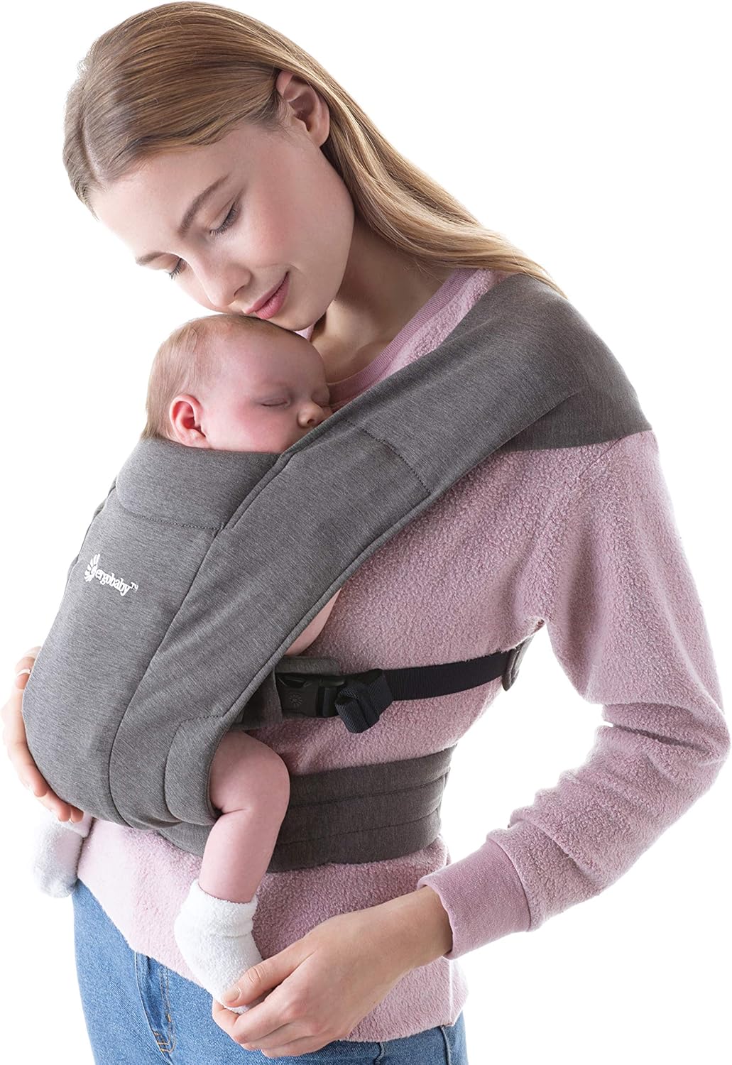 Ergobaby Embrace Baby Carrier for Newborns from Birth with Head Support, Extra Soft and Ergonomic, Heather Grey
