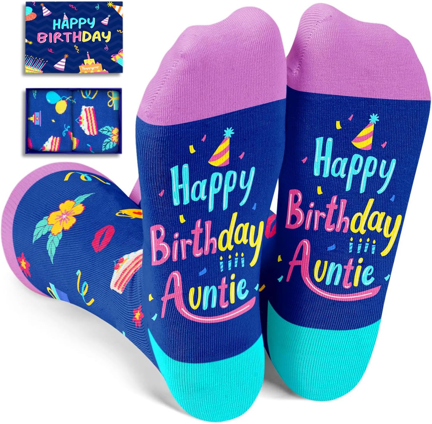 HAPPYPOP Birthday Socks for Women - Gifts for Niece Sister, Grandma Aunt Mom Socks