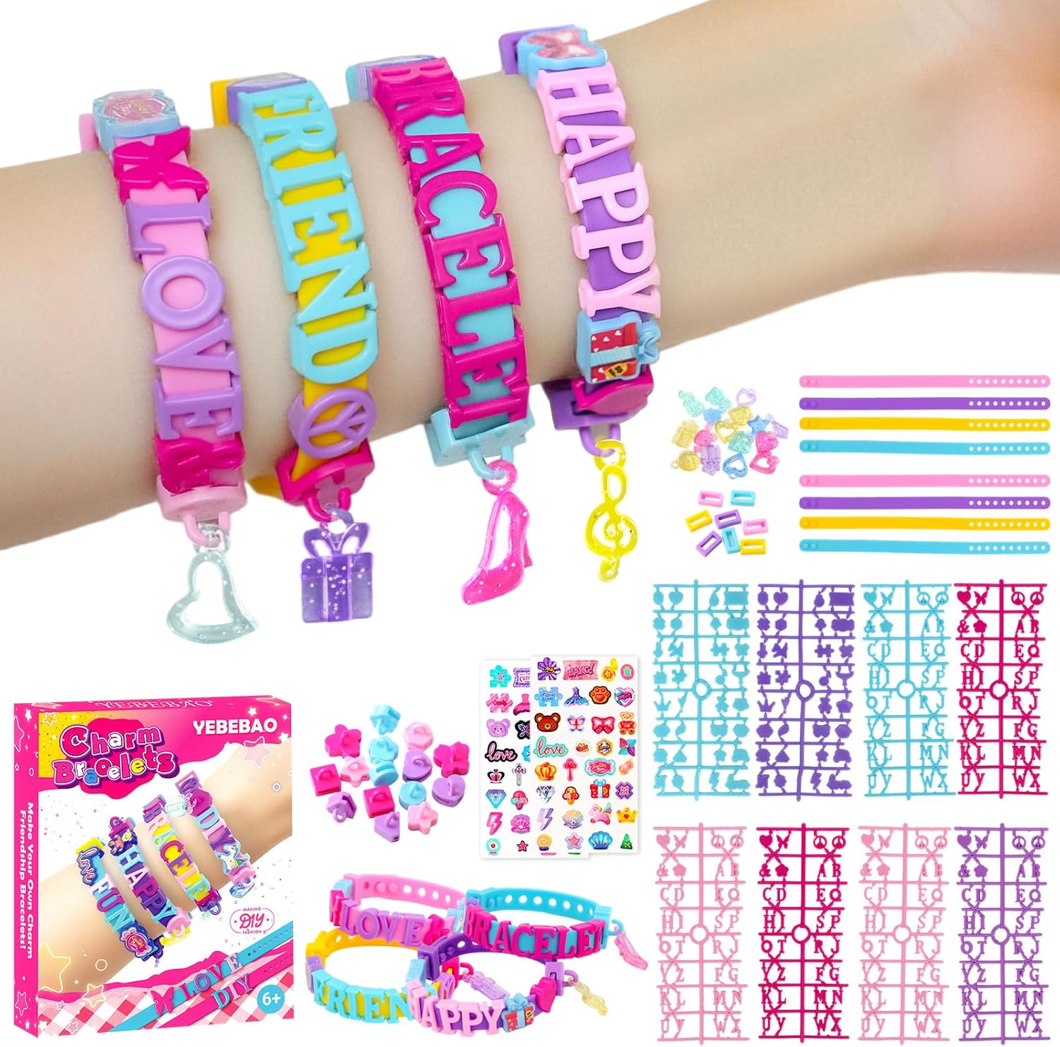 Yebebao Friendship Bracelet Making kit, Gifts for 6 7 8 9 10 11 12 Year Old Girls, Arts and Crafts for Kids Ages 6-12, DIY Toys for Birthday Presents Travel Christmas Advent Calendar Children's Day