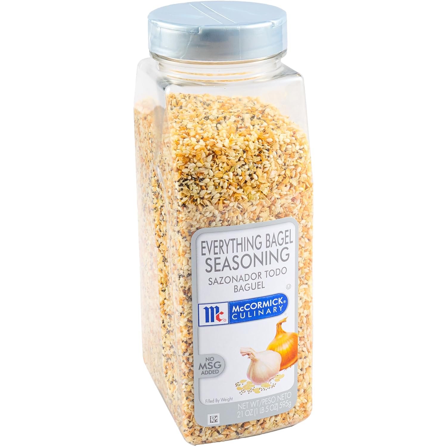 McCormick Culinary Everything Bagel Seasoning, 21 oz - One 21 Ounce Container of Everything Bagel Seasoning Blend of Poppy Seed, Sesame Seed, Garlic, Onion and Salt