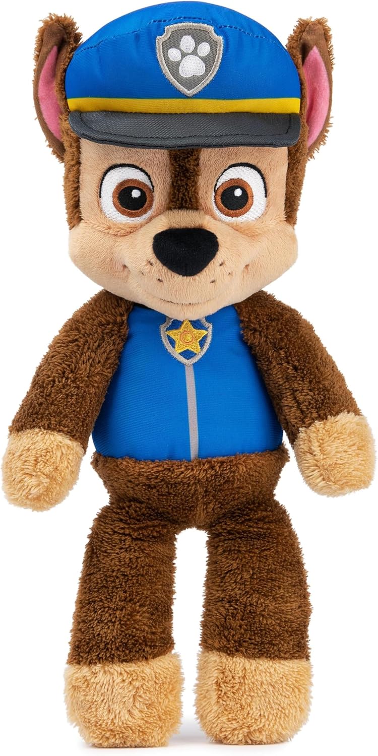 GUND PAW Patrol Official Chase Take Along Buddy Plush Toy, Premium Stuffed Animal for Ages 1 and Up, Blue/Brown, 33cm