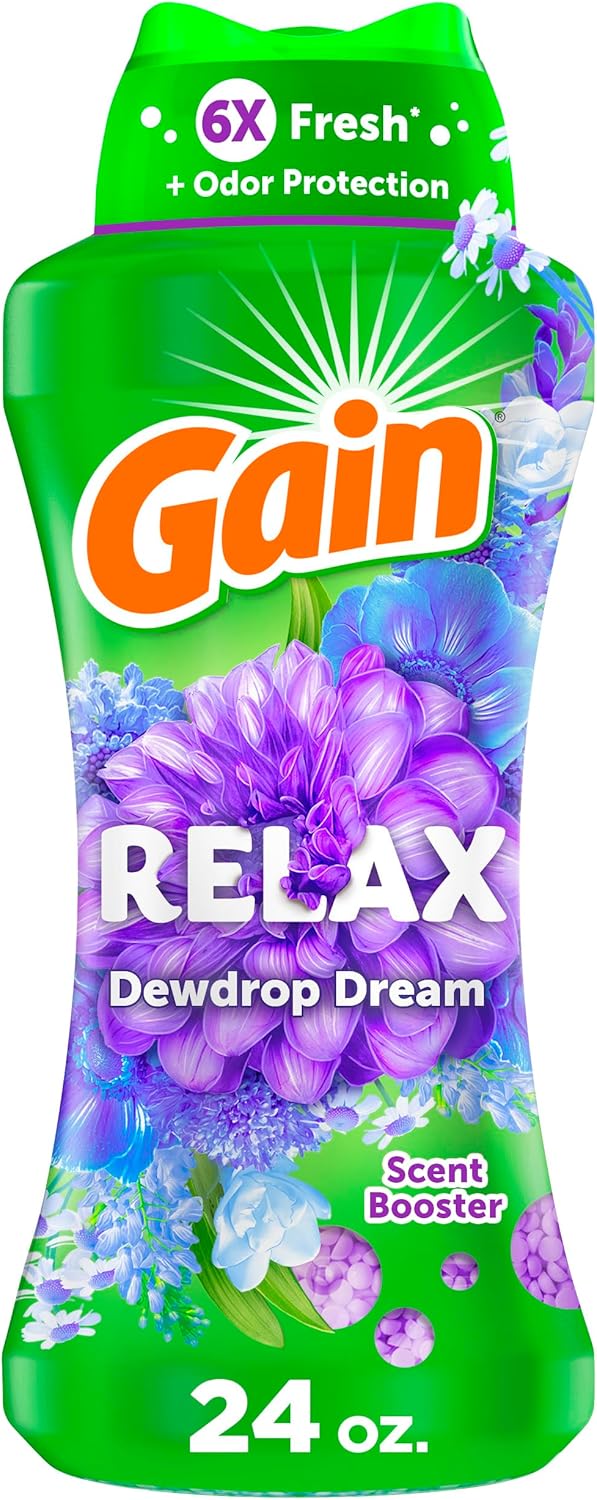 Gain In-Wash Laundry Scent Booster Beads, Relax Scent, 24 oz, Laundry Scent Beads, (Packaging May Vary)