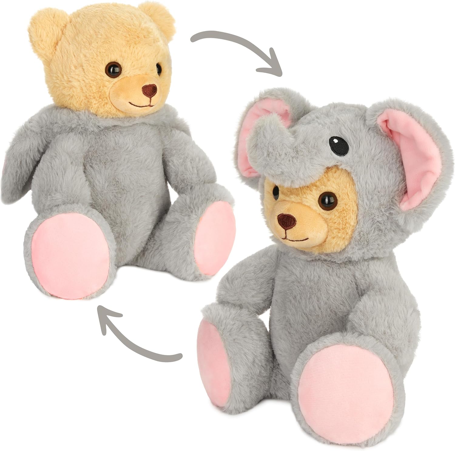 Teddy Elephant - 10 Inch Teddy Bear in Elephant Costume with Hood - Cuddly Toy for Cosy Adventures - Stuffed Animal for Children