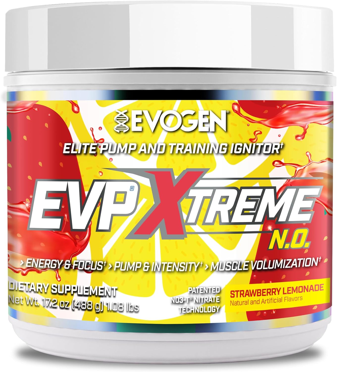 Evogen EVP Xtreme NO - Pre Workout Powder for Men & Women | Sugar Free Preworkout with Beta Alanine, Creatine, and Caffeine for Energy & Pump | Strawberry Lemonade | 40 Servings