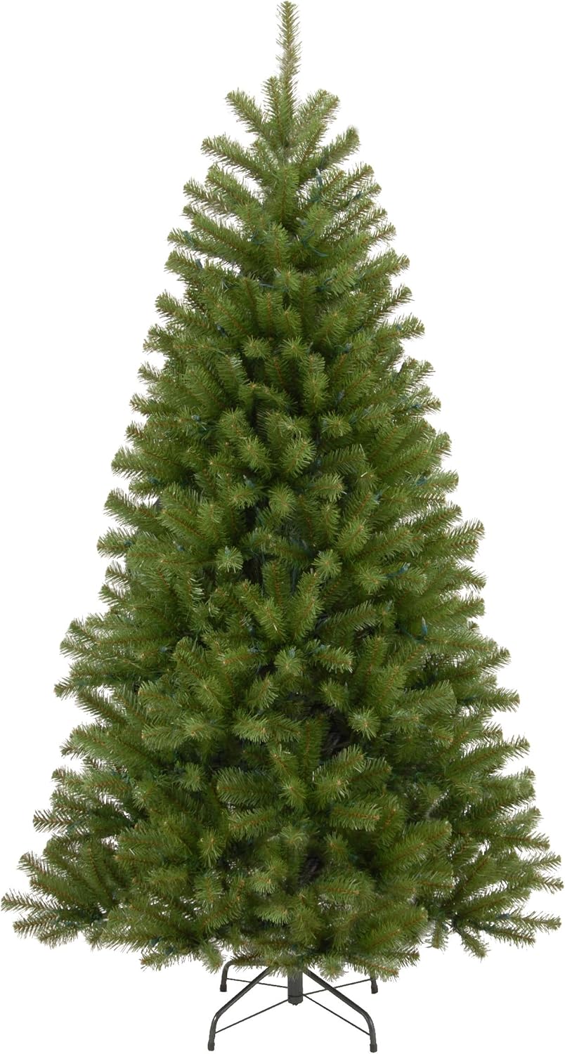 National Tree Company 7.5 ft Unlit North Valley Spruce Artificial Christmas Tree, 1,346 Tips, Includes Stand, Green