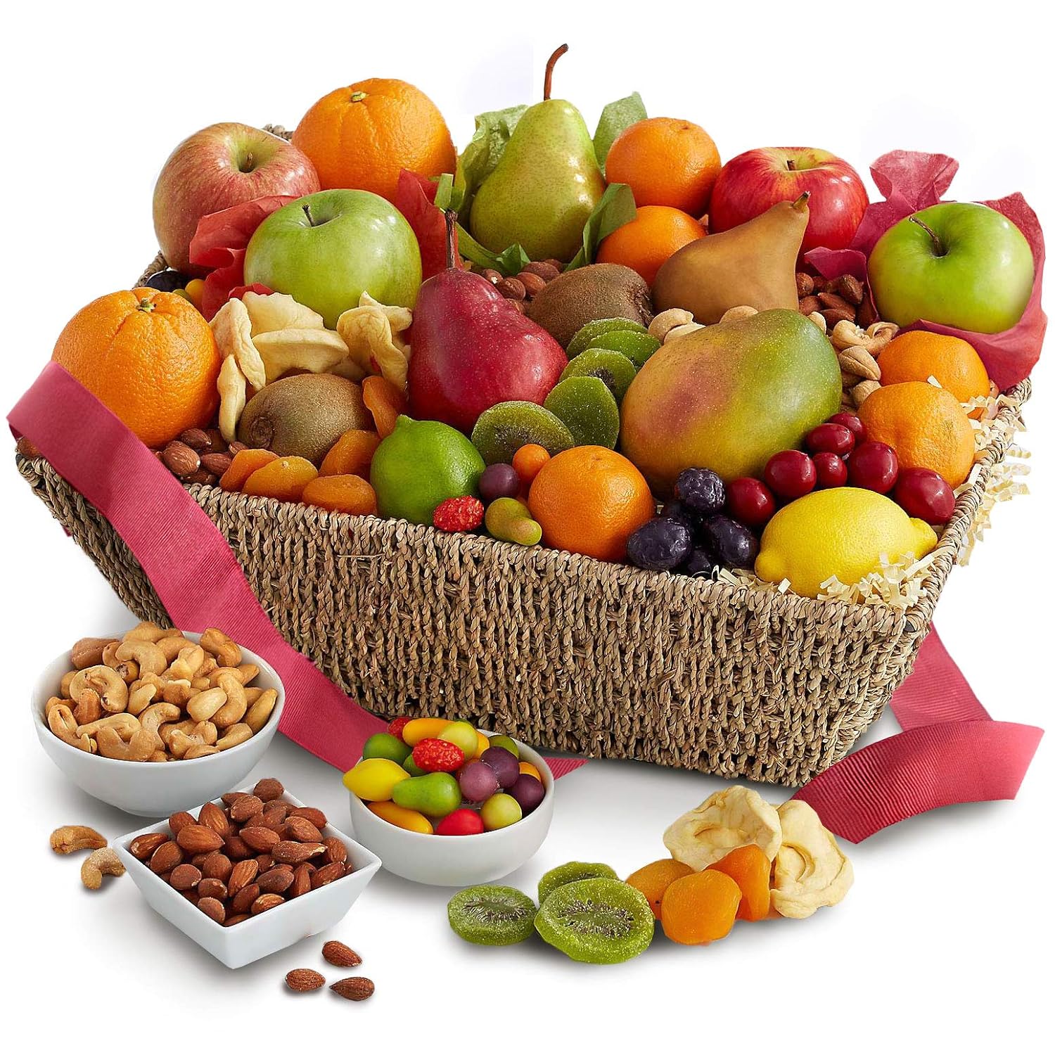 A Gift Inside Fresh from the Harvest Fruit, Nut & Sweets Basket