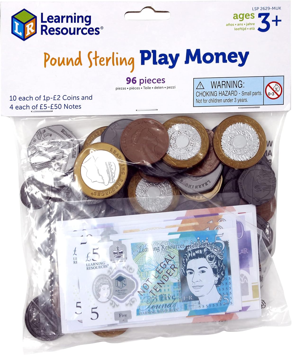 Learning Resources UK Money Toy Pack, Multicoloured, 20.1 x 15.5 x 1.3 cm