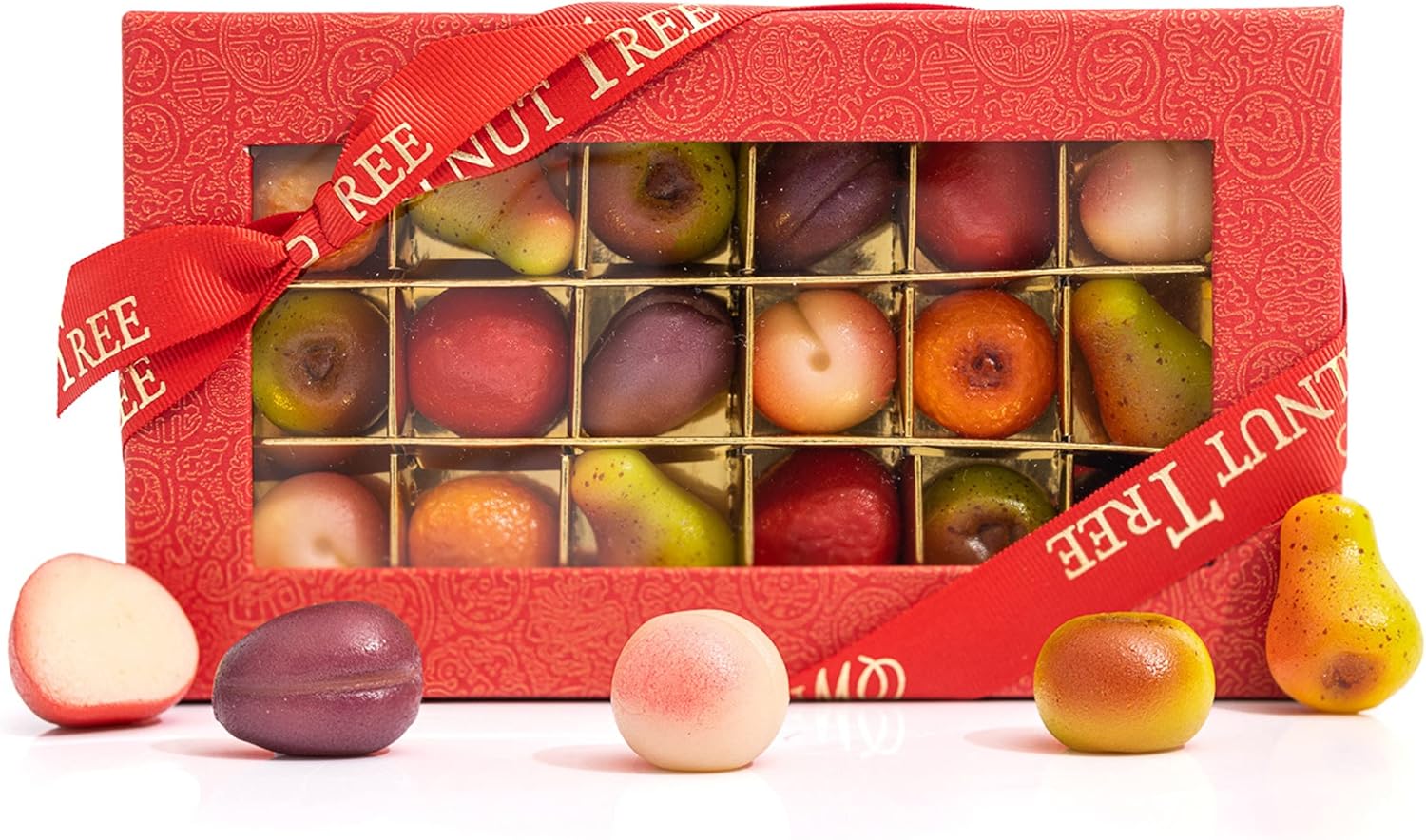 Walnut Tree – Marzipan Fruits Gift Box – Made from Real Almonds – Hand-Packed – Great Taste Award Winner – Suitable for Gluten-Free Diets – Luxury Gift Selection, Birthday, Anniversary, 190g
