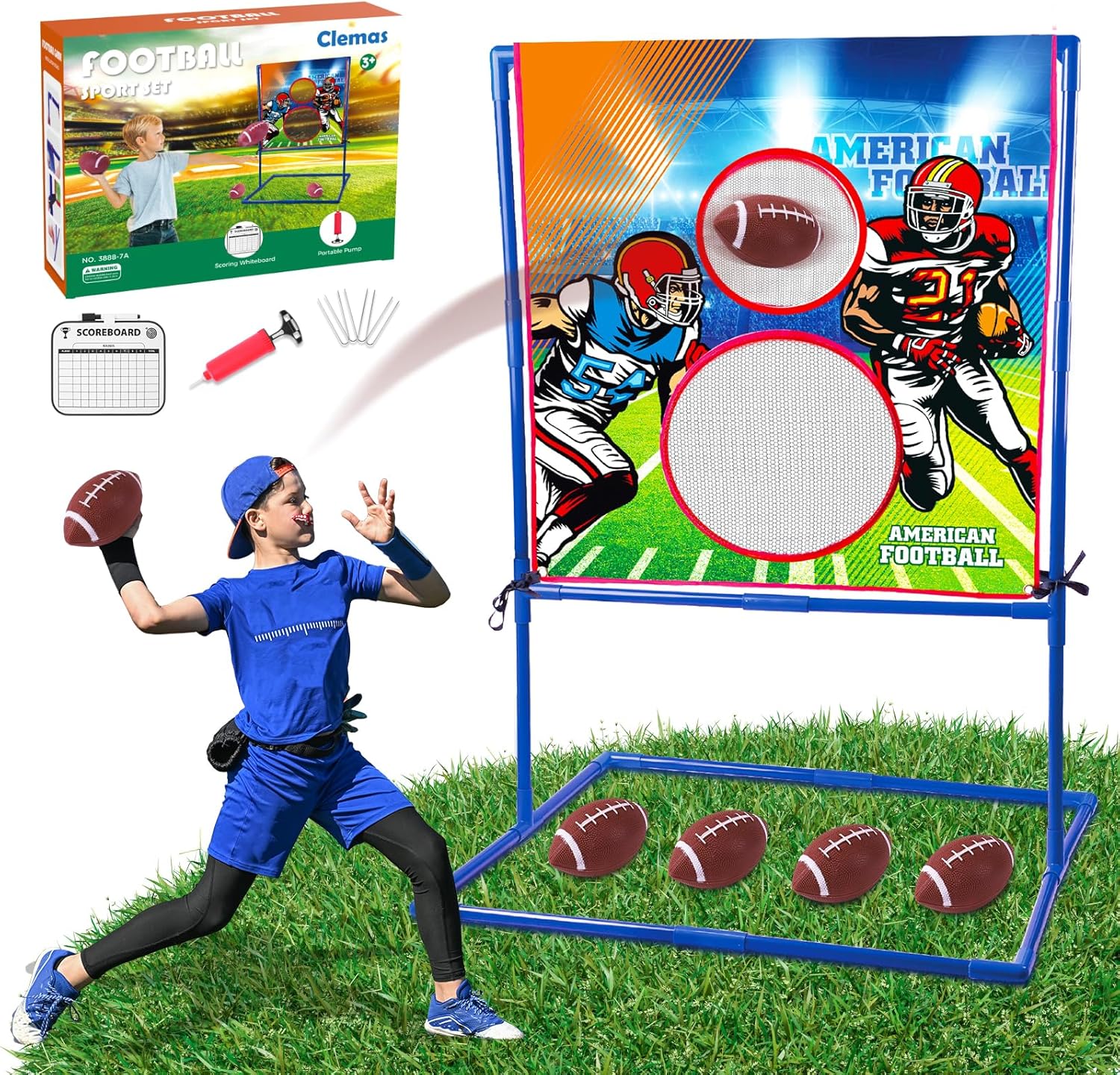 Throwing Target Game - American Football - Football Gifts for Kids 6-8 Boys 8-12 - Inspired Outdoor Fun for Children | Teenager | All Ages Perfect for Parties, Gatherings, and Family Events