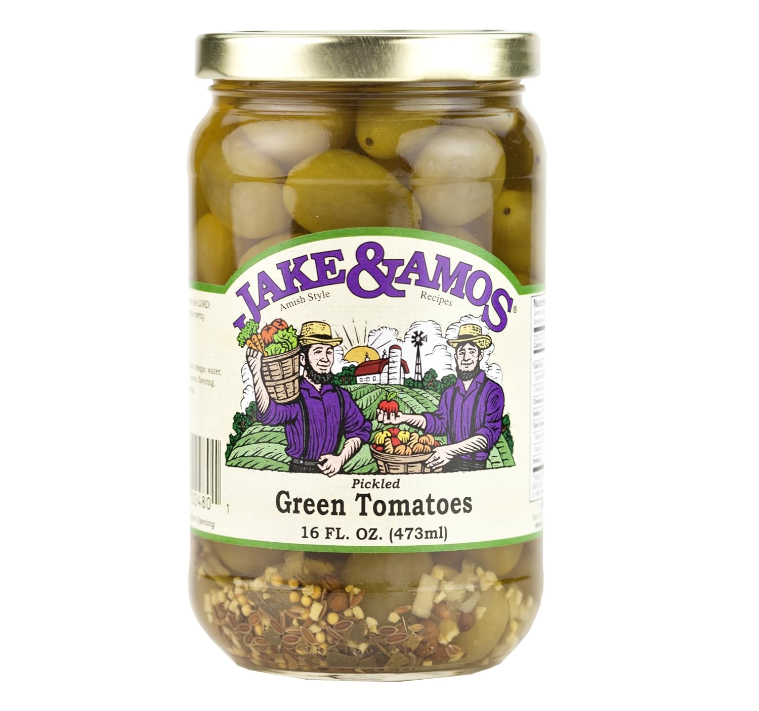 Jake & Amos - Pickled Green Tomatoes / 2 - 16 Oz. Jars