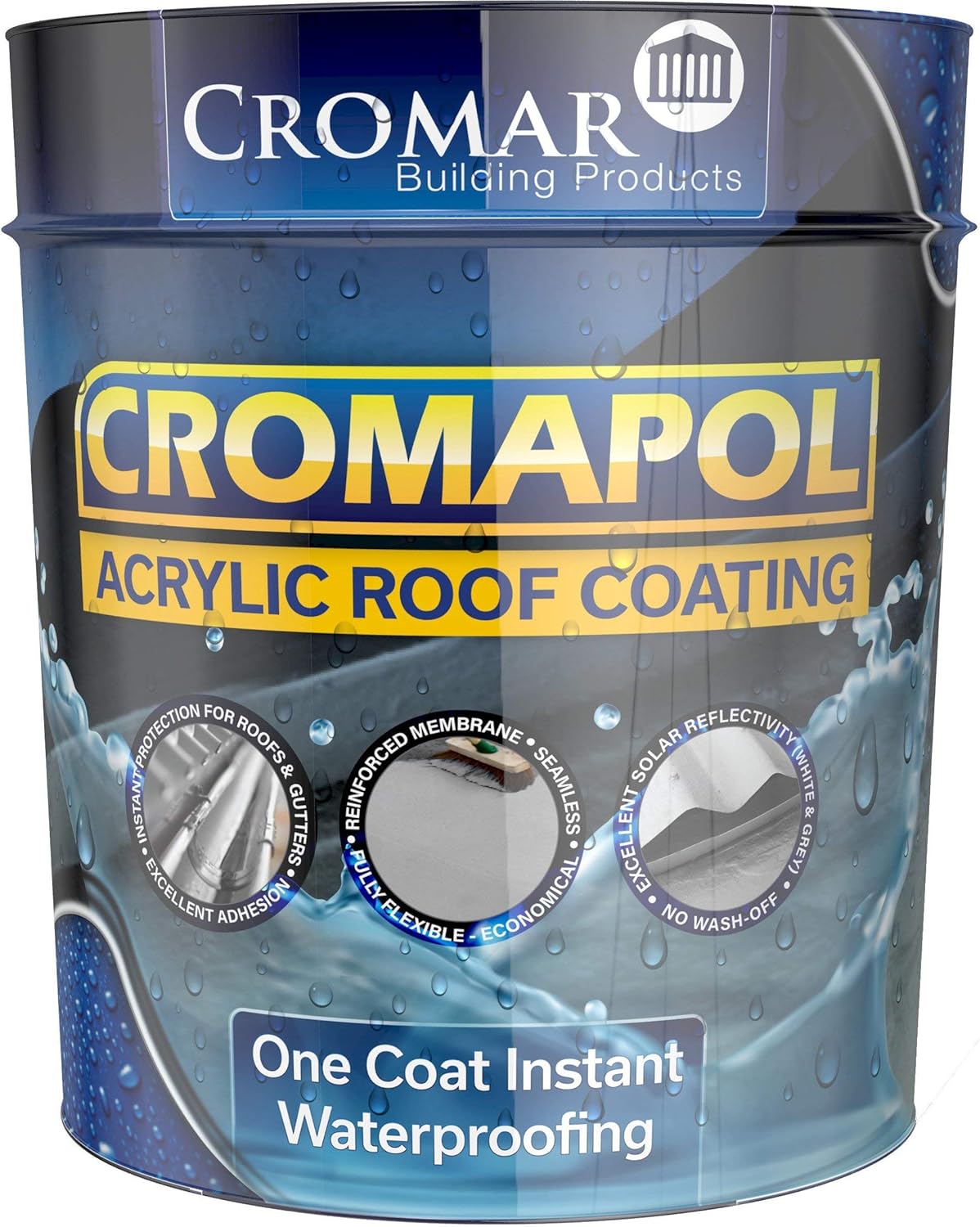 Cromapol Acrylic Waterproof Roof Coating - 20kg Grey