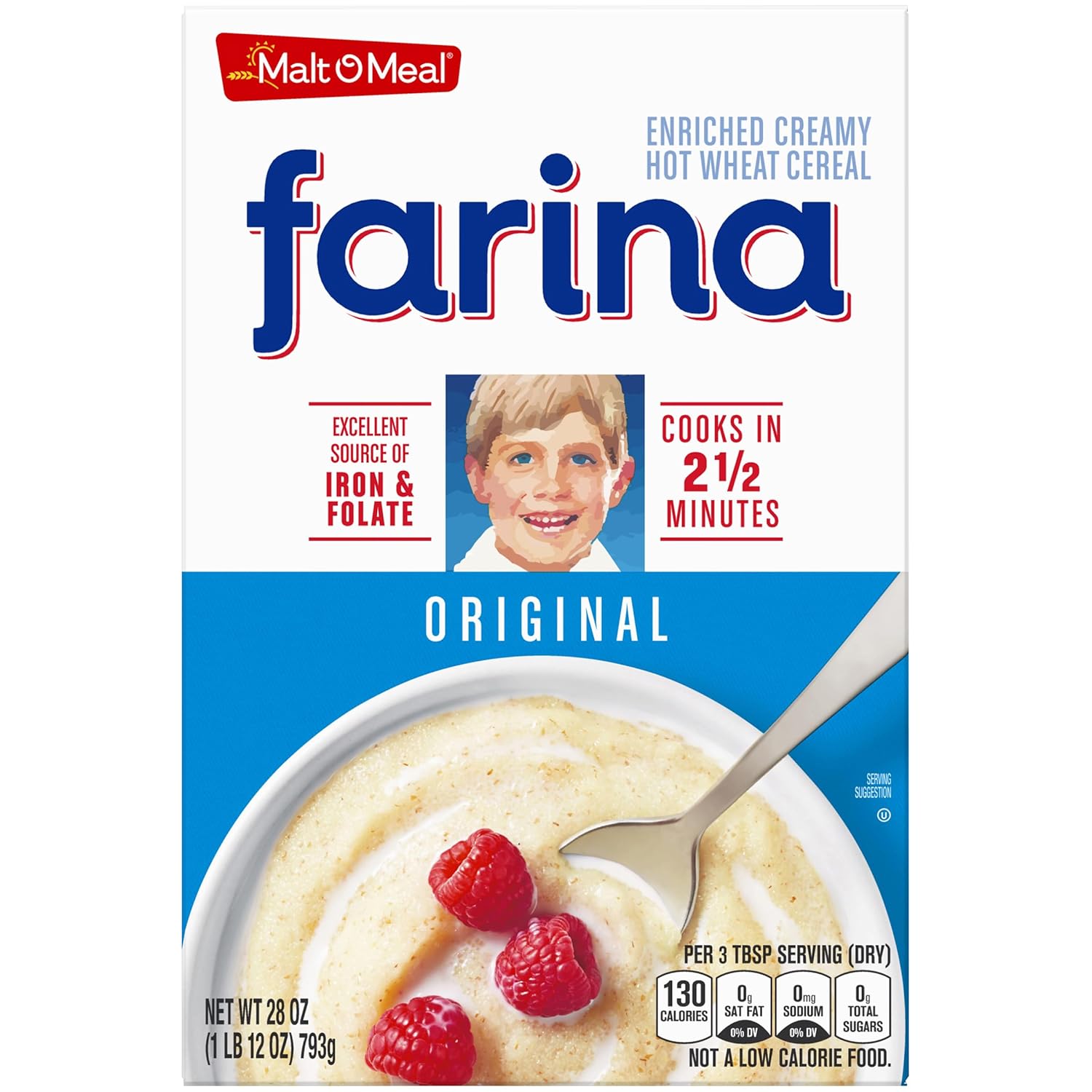 Malt-O-Meal Farina®, Original Farina Breakfast Cereal, Quick Cooking, 28 Ounce – 1 count
