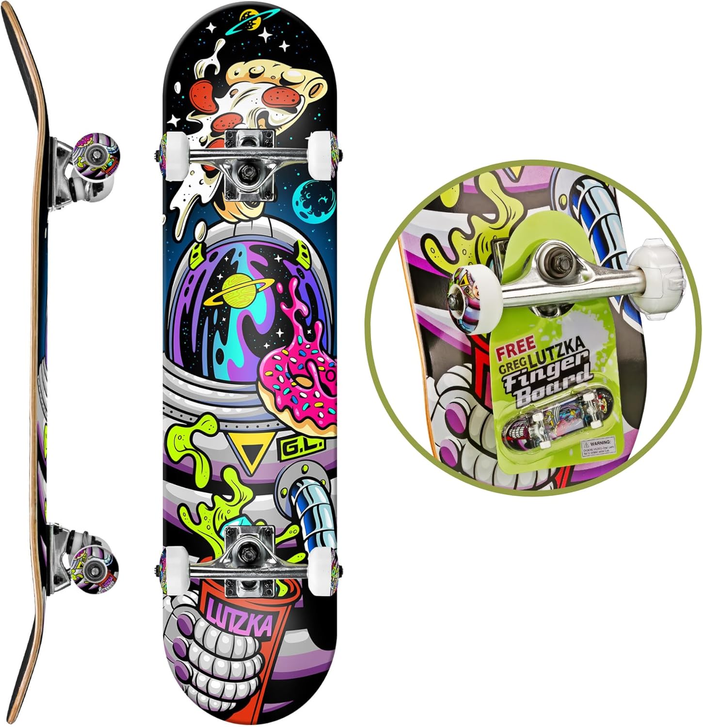 Roller Derby Deluxe Series Complete Skateboard for Beginners, Kids, Teens and Adults