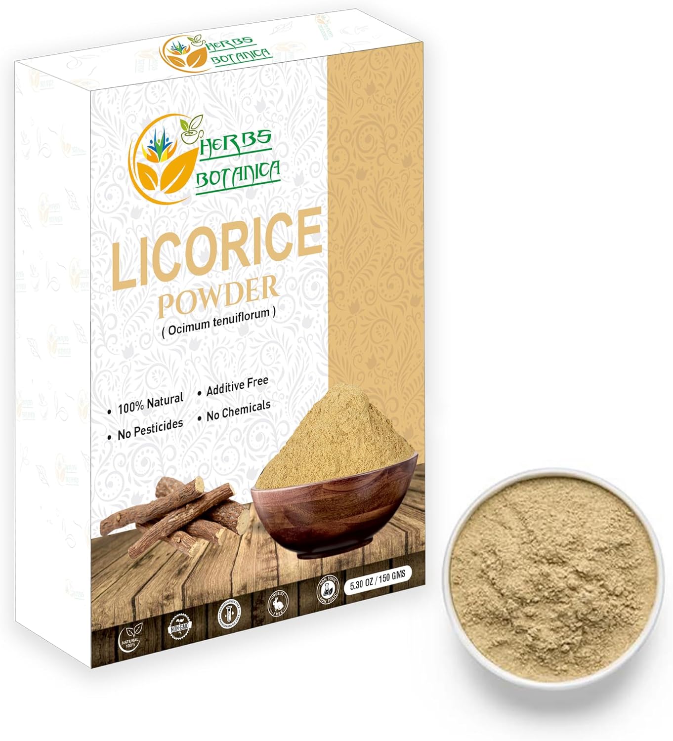 Licorice Root Powder Natural – Mulethi (Yastimadu) Powder (Glycyrrhiza Glabra) for Skin Care, Herbal Tea, Digestive Support & Wellness – 2 oz