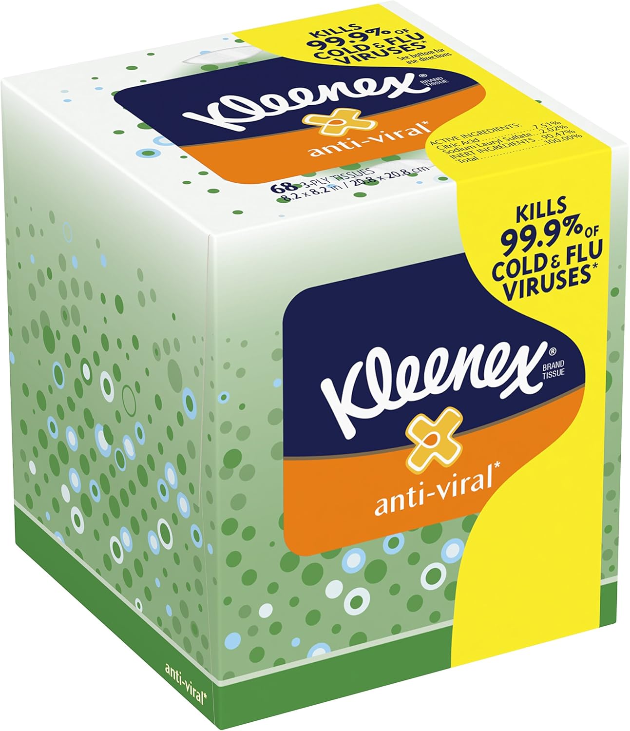 Kleenex Anti-Viral† Facial Tissues, 68 ct, (Pack of 27)