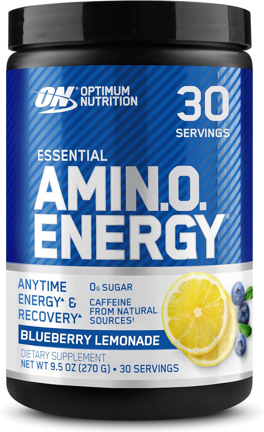 Optimum Nutrition Amino Energy - Pre Workout with Green Tea, BCAA, Amino Acids, Keto Friendly, Green Coffee Extract, Energy Powder - Blueberry Lemonade, 30 Servings (Packaging May Vary)