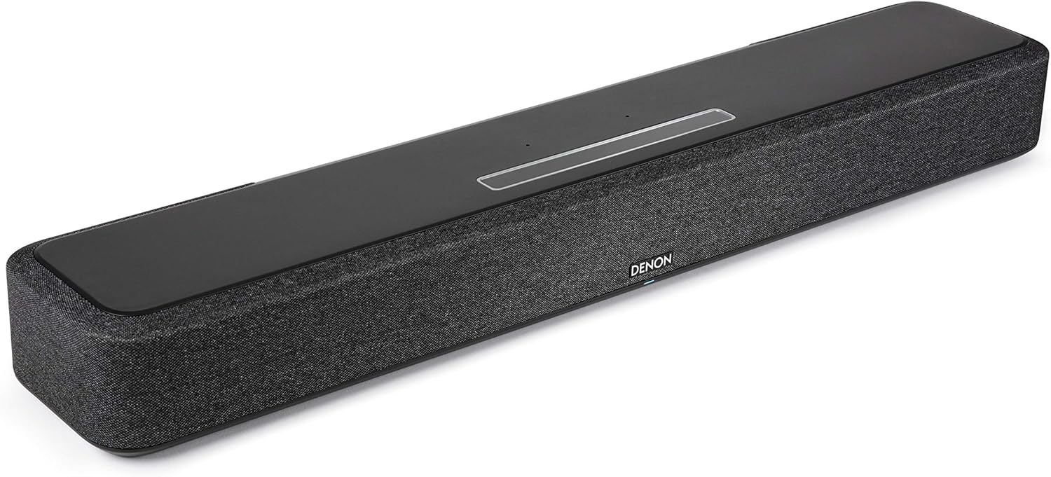 Denon Home 550 Compact Sound Bar for TV, Bluetooth Soundbar for Surround Sound System, Dolby Atmos & DTS:X, Dolby Vision, HEOS Built-In, WiFi, Airplay 2, Alexa Built-In - Black