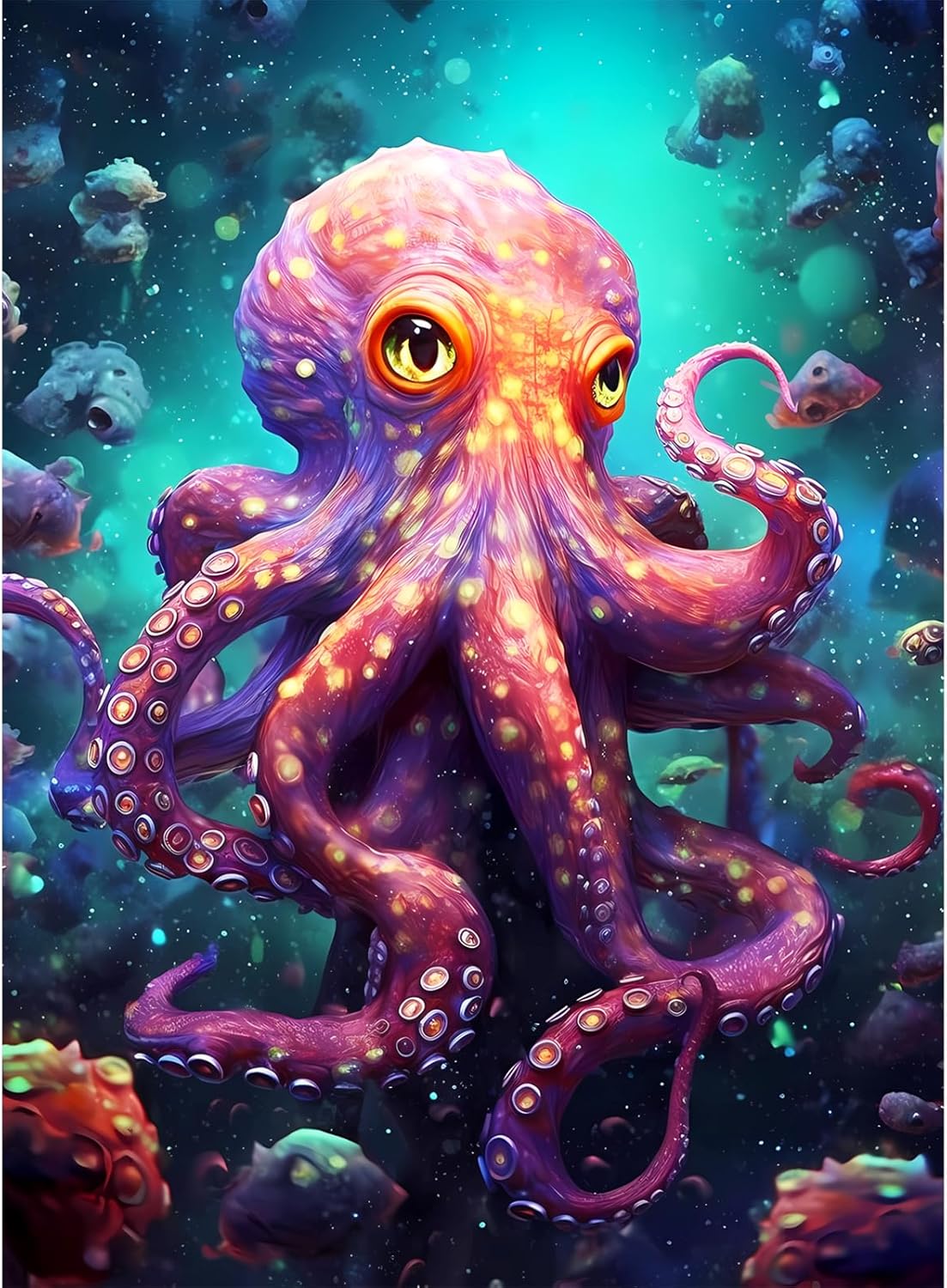 500 Pieces Puzzles for Adult Jigsaw Puzzle 500 Piece Children Elderly Puzzle Octopus Puzzle Gift for Mom Dad Family Friend Family Activity Games Home Decor Wall Art 20.5x15IN