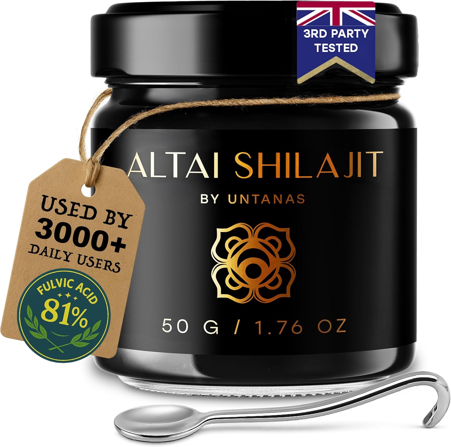 Original Shilajit Resin - 50g - Gold Grade Shilajit - 6 Months Supply - High Fulvic & Humic Acid - 100% Pure Shilajit - for Energy & Stamina
