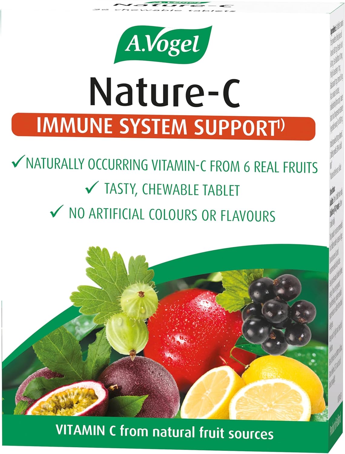 A.Vogel Chewable Nature-C | Vitamin C Tablets for Immune Support* | from Natural Fruit Sources | 36 Tablets
