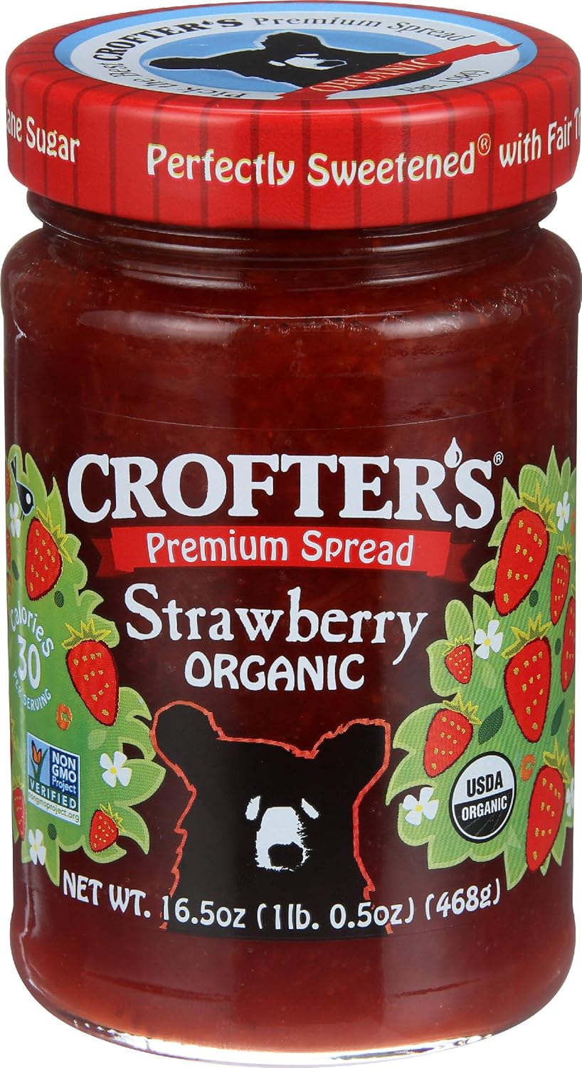 Crofters Organic Premium Spread, Strawberry, 16.5 oz