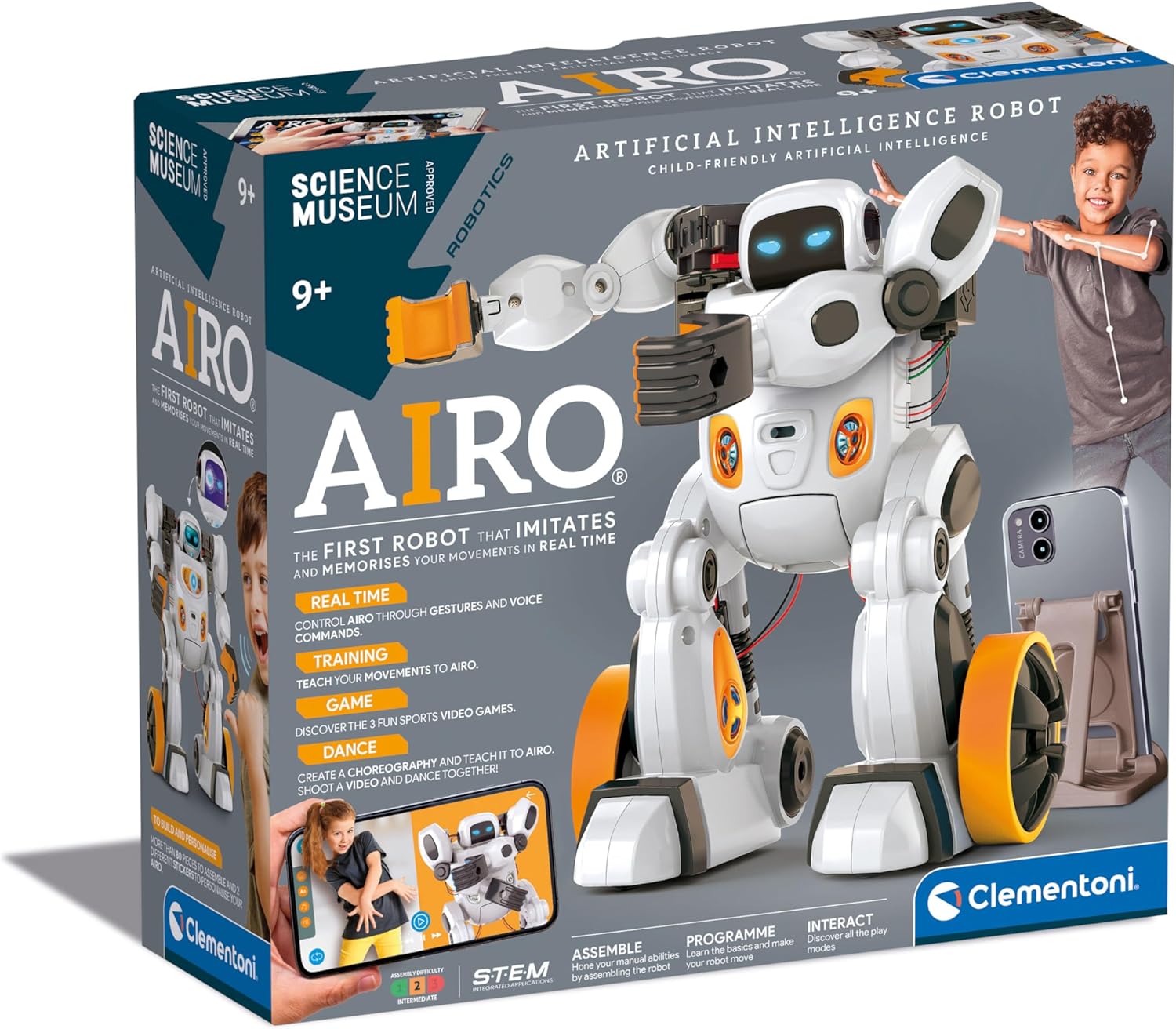 Clementoni AIRO, Science Museum, Artificial Intelligence Robot, 9+, English Version