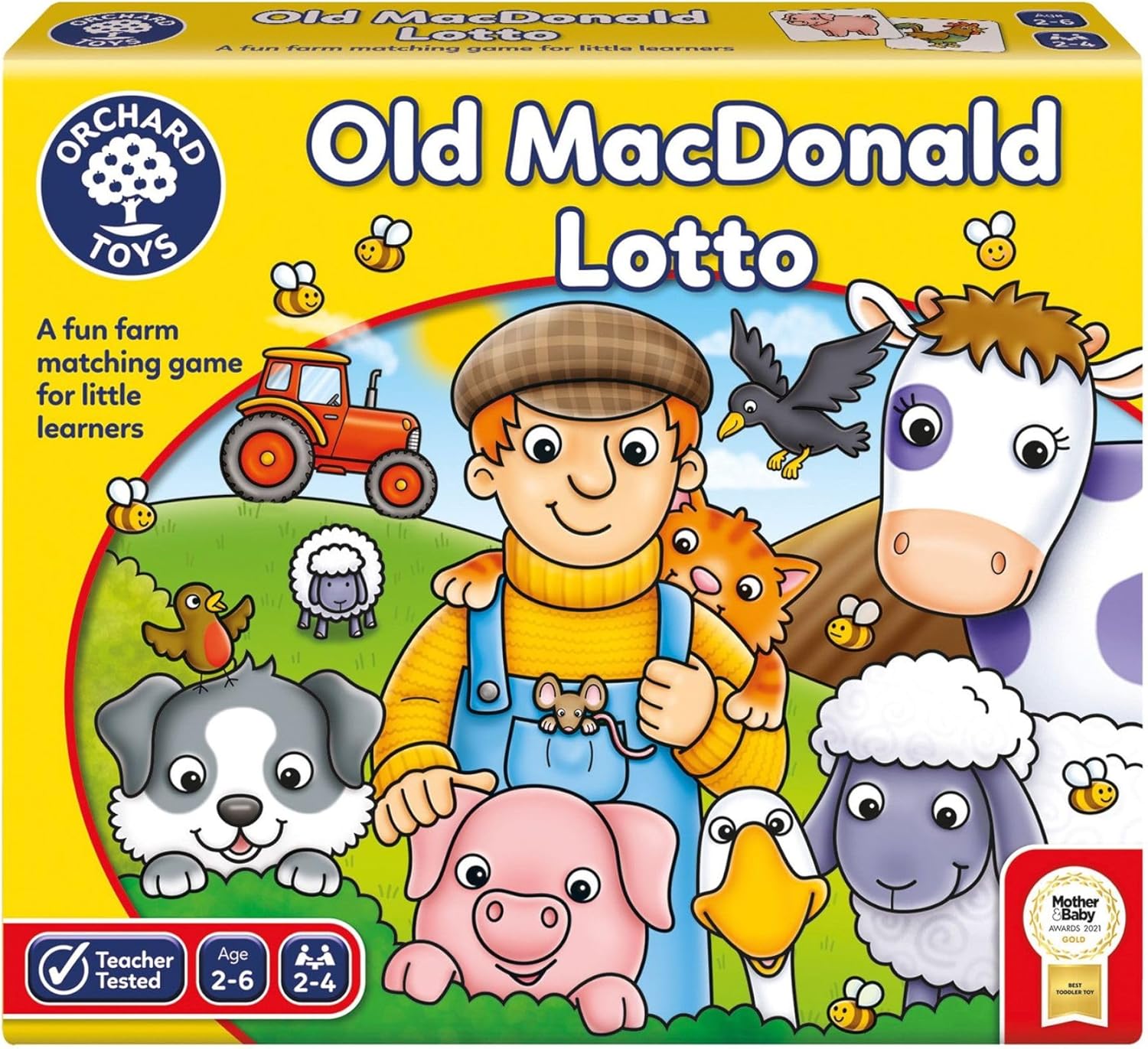 Orchard Toys Old Macdonald Lotto, A Farm Themed Memory Game, For Children Age 2-6, Perfect First Game, Party Gift, Educational Toy