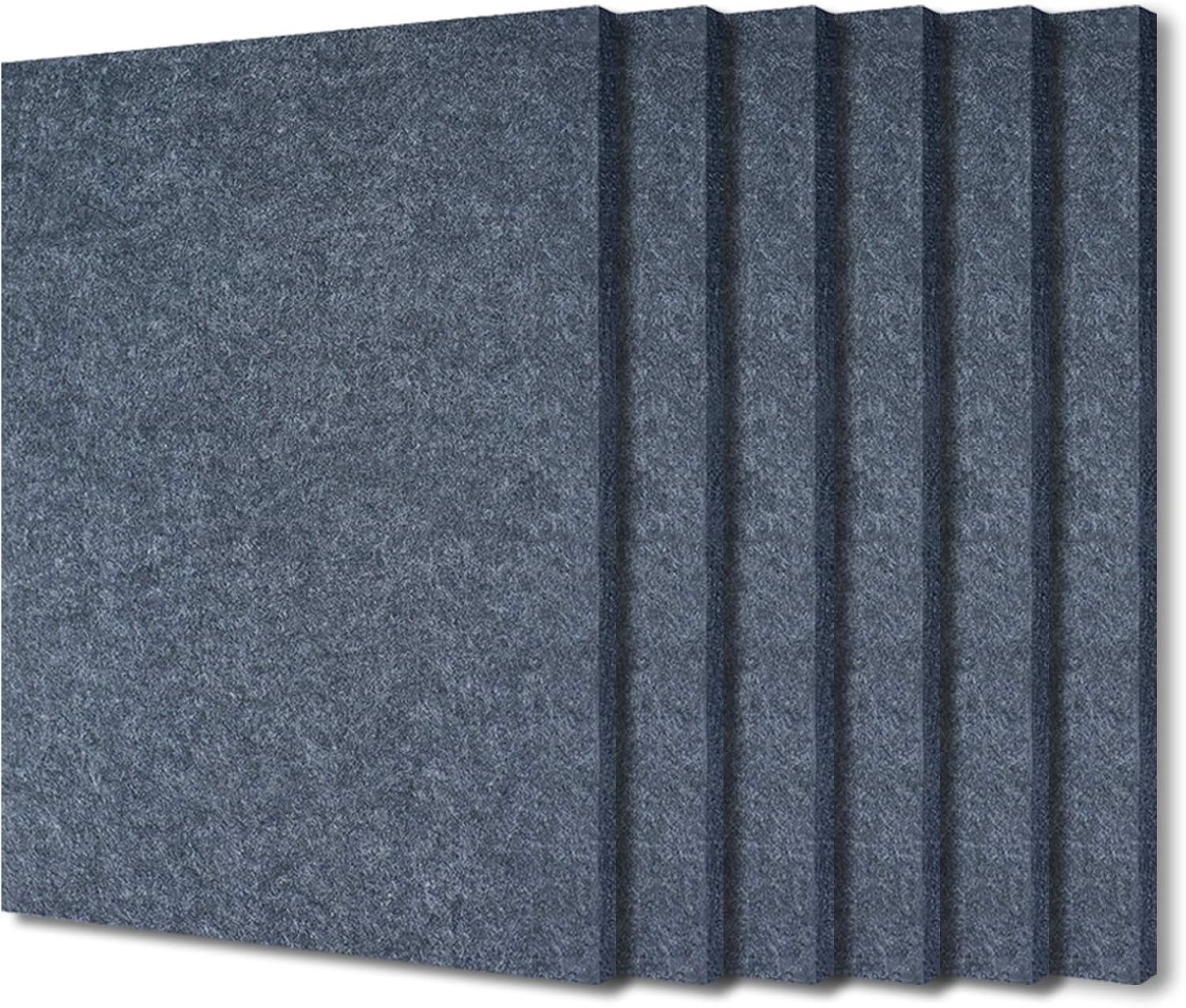 BXI Sound Absorber - 400 X 300 X 9mm 6 Pcs High Density Acoustic Absorption Panel, Sound Absorbing Panels Reduce Echo Reverb, Tackable Acoustical Felt Tiles for Ceiling and Wall Decoration