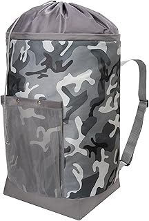 STORAGE MANIAC Laundry Bag Backpack Large Laundry Backpack Washable Durable Travel Laundry Bag w Shoulder Straps & Mesh Pocket Portable Clothes Hamper Bag for College,Laundromat,110L Camouflage