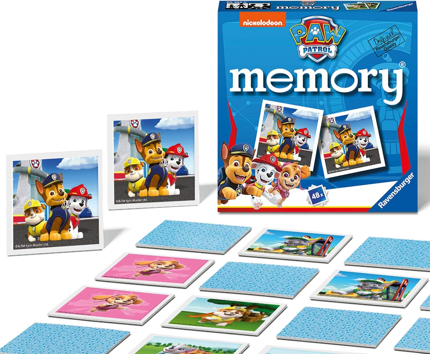 Ravensburger Paw Patrol Toys - Mini Memory Game - Matching Picture Snap Pairs Game For Kids Age 3 Years and Up