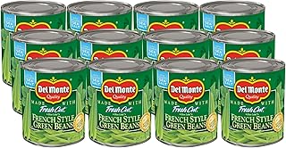Del Monte Canned Fresh Cut French Style Green Beans, 8 Ounce (Pack of 12)