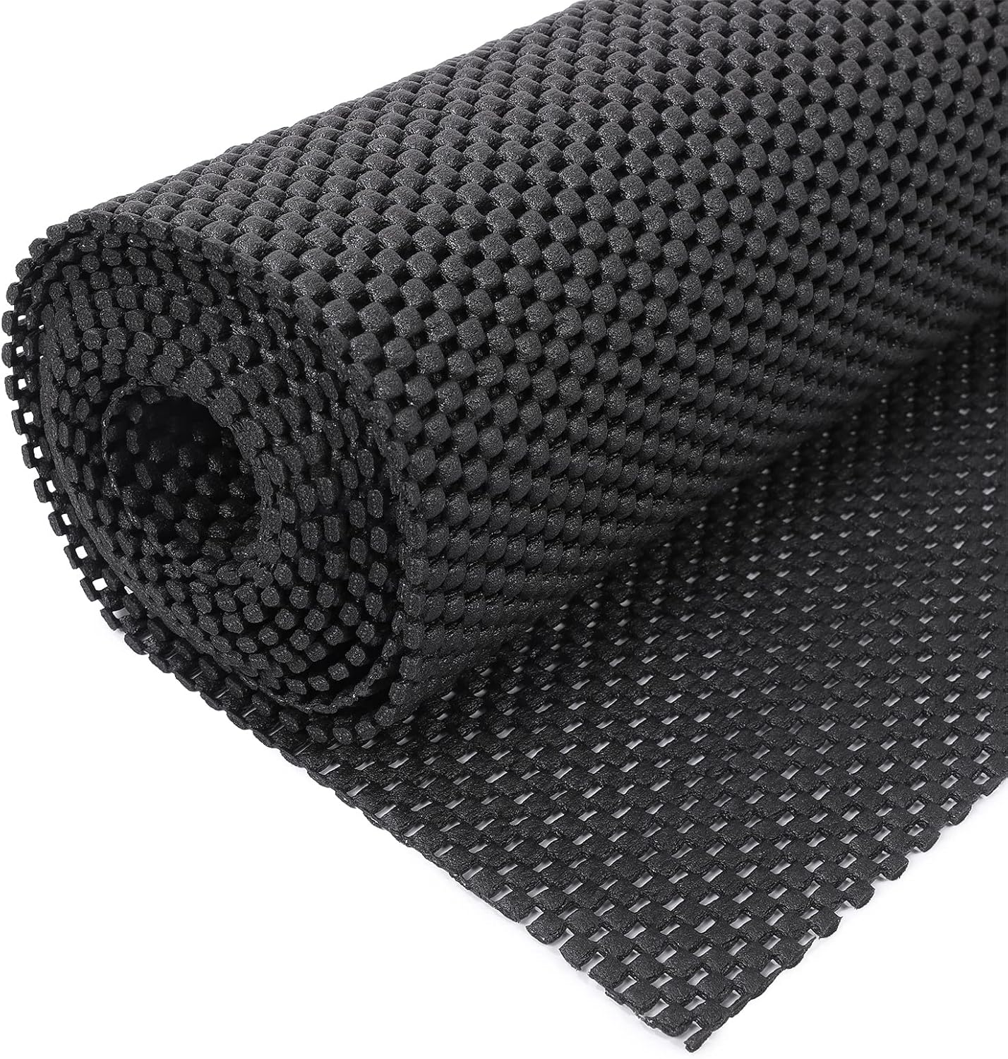 HuaJiao Multipurpose Non Slip Mat, 50x200 cm Anti Slip Rug Underlay Non Slip Matting Roll Anti Slip Rug Gripper Roll Pad Cuttable Carpet Underlay Drawer Liners Mat for Home Office Cars(Black)