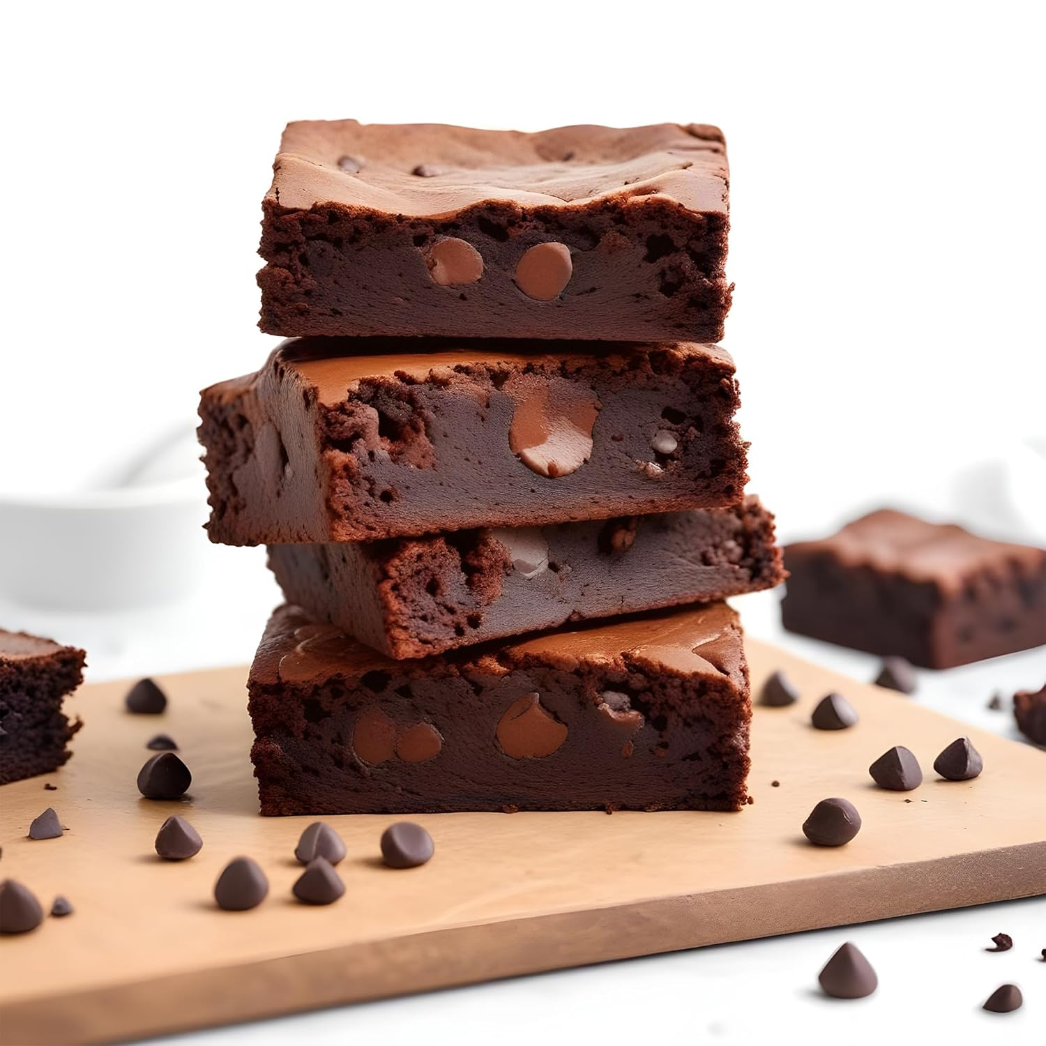 David’s Cookies Gluten-Free Chocolate Chip Brownies 9 Pack - Decadent Fresh Baked Gourmet Brownie Basket Treats - Great for Sharing and Gifting - Ideal Gourmet Food Gift, Healthy Snacks For Everyone