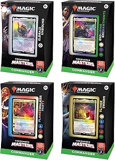 Magic: The Gathering Commander Masters Commander Deck Bundle – Includes Set of 4 Decks (1 Eldrazi Unbound, 1 Enduring Enchantments, 1 Planeswalker Party, and 1 Sliver Swarm)