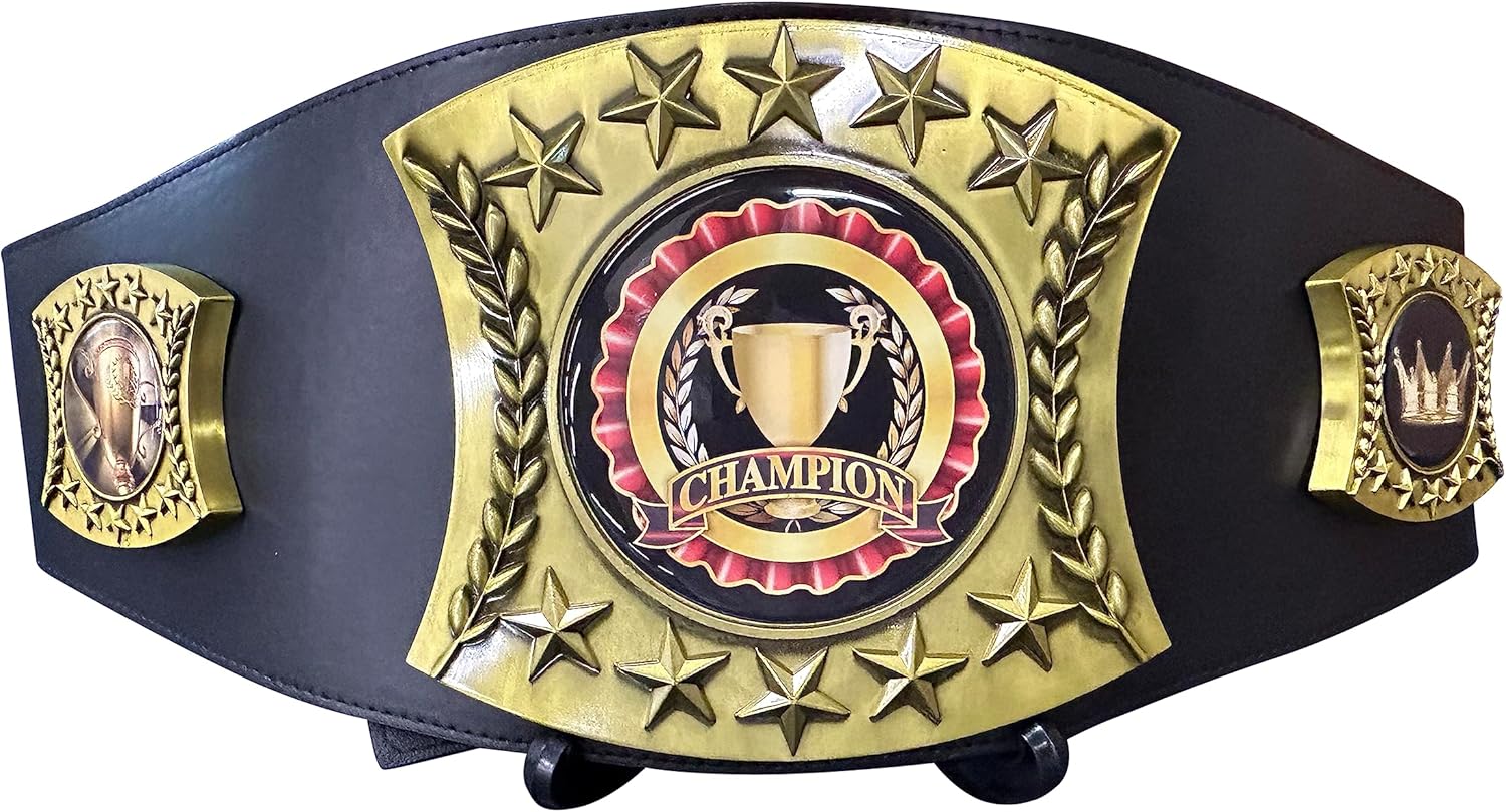 Express Medals 51 Inch Large Leather Champion Trophy Championship Leather Belt Heavy Award Gift Prize