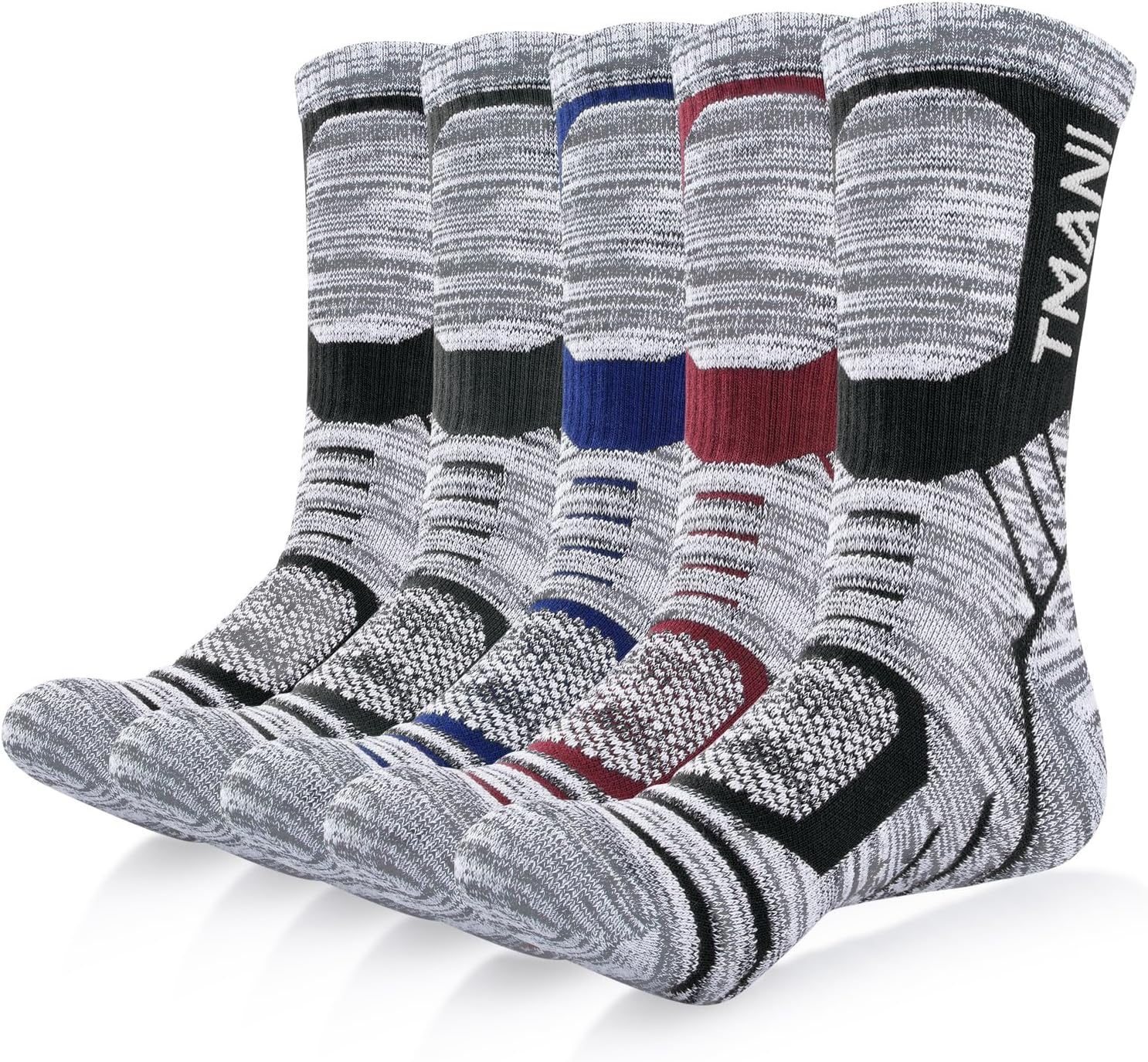 Benirap Mens Socks Breathable Wicking Work Socks Cushion Athletic Casual Crew Outdoor Sports Sock Multipack Performance Hiking Walking Running Trekking