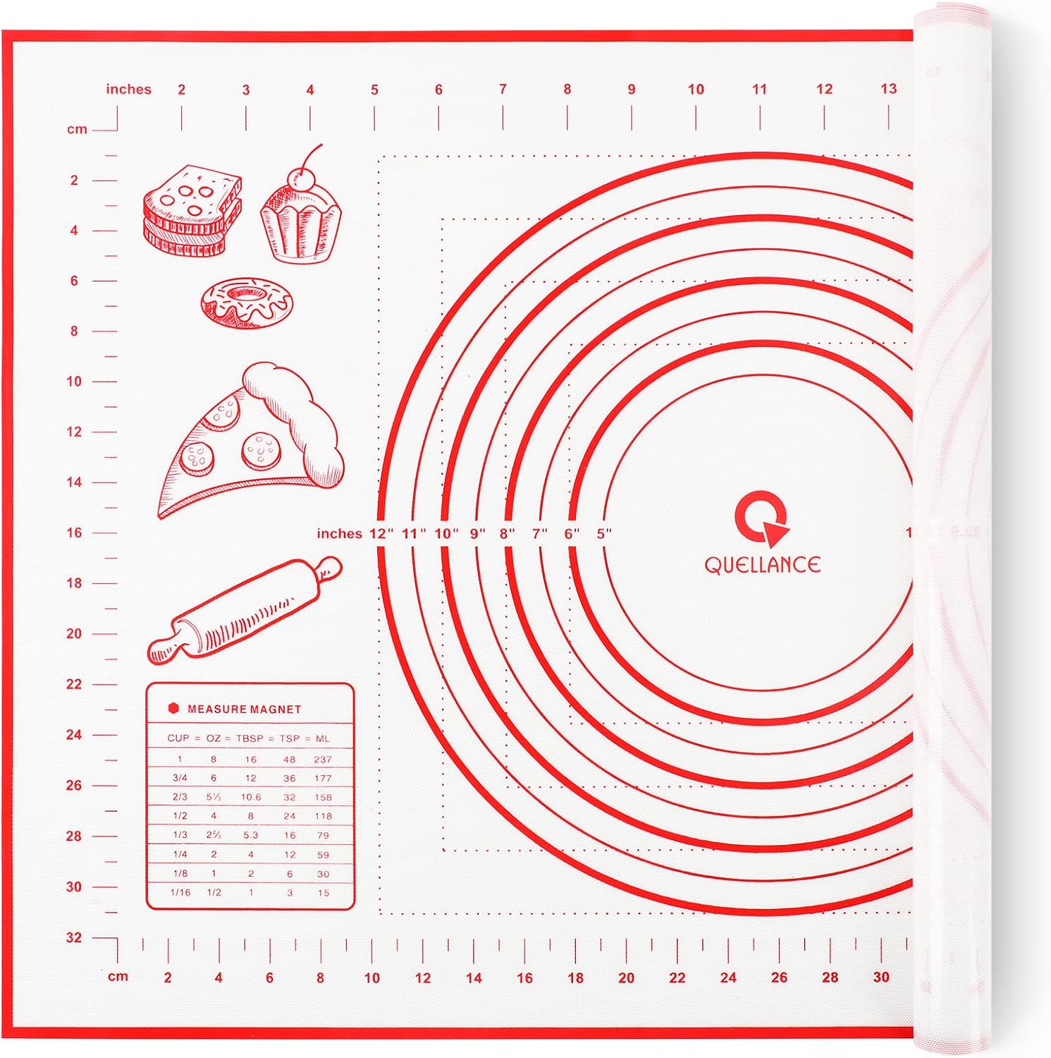 Silicone Baking Pastry Mat Large Dough Kneading Sheet for Rolling, 16×24 in