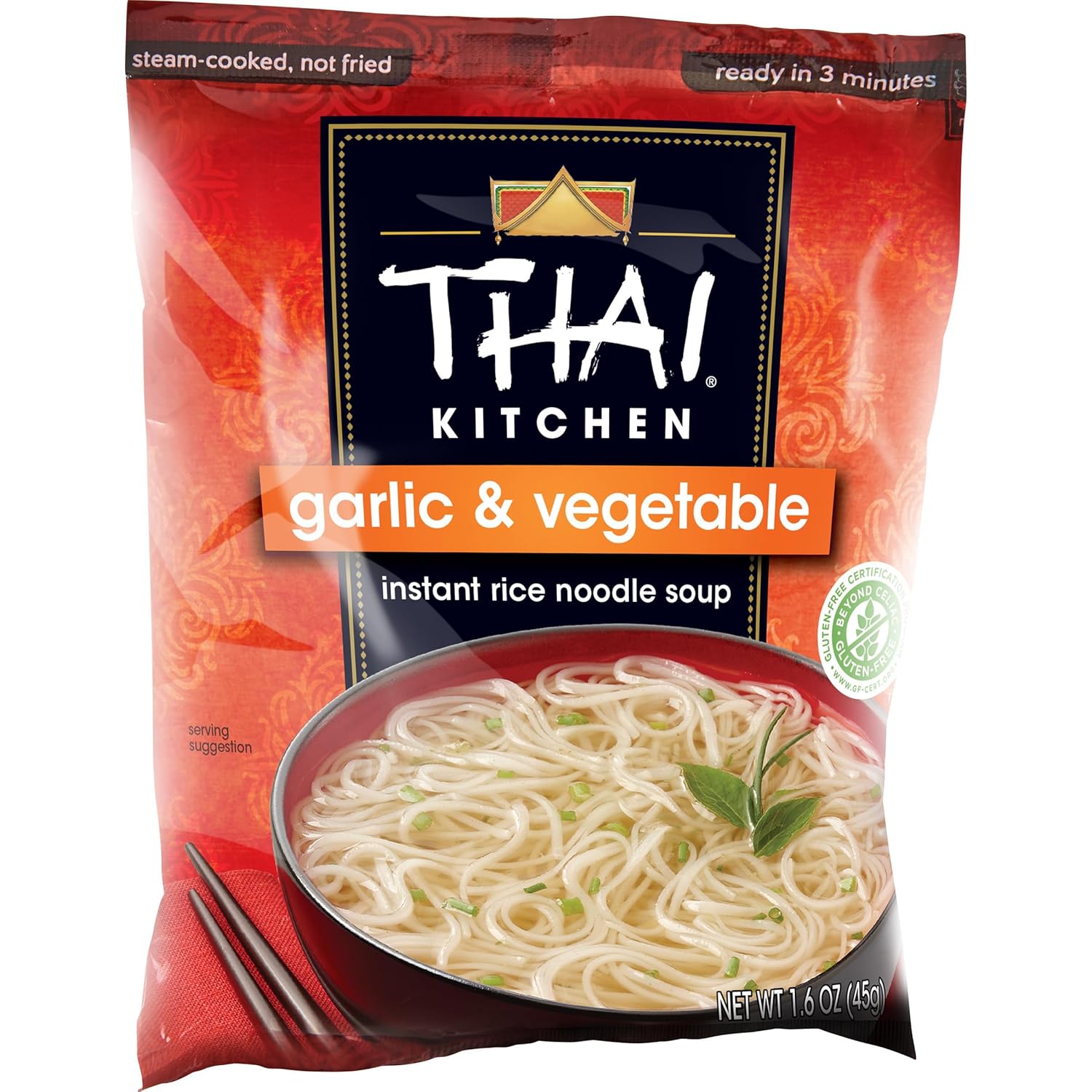 Thai Kitchen Gluten Free Garlic & Vegetable Instant Rice Noodle Soup, 1.6 oz
