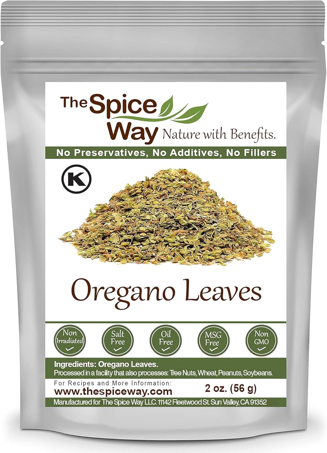 The Spice Way Oregano Leaves - (2 oz) Dried Oregano herb Leaf