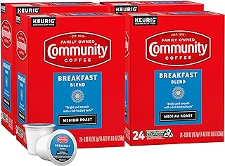 Community Coffee Breakfast Blend 96 Count Coffee Pods, Medium Roast, Compatible with Keurig 2.0 K-Cup Brewers, 24 Count (Pack of 4)