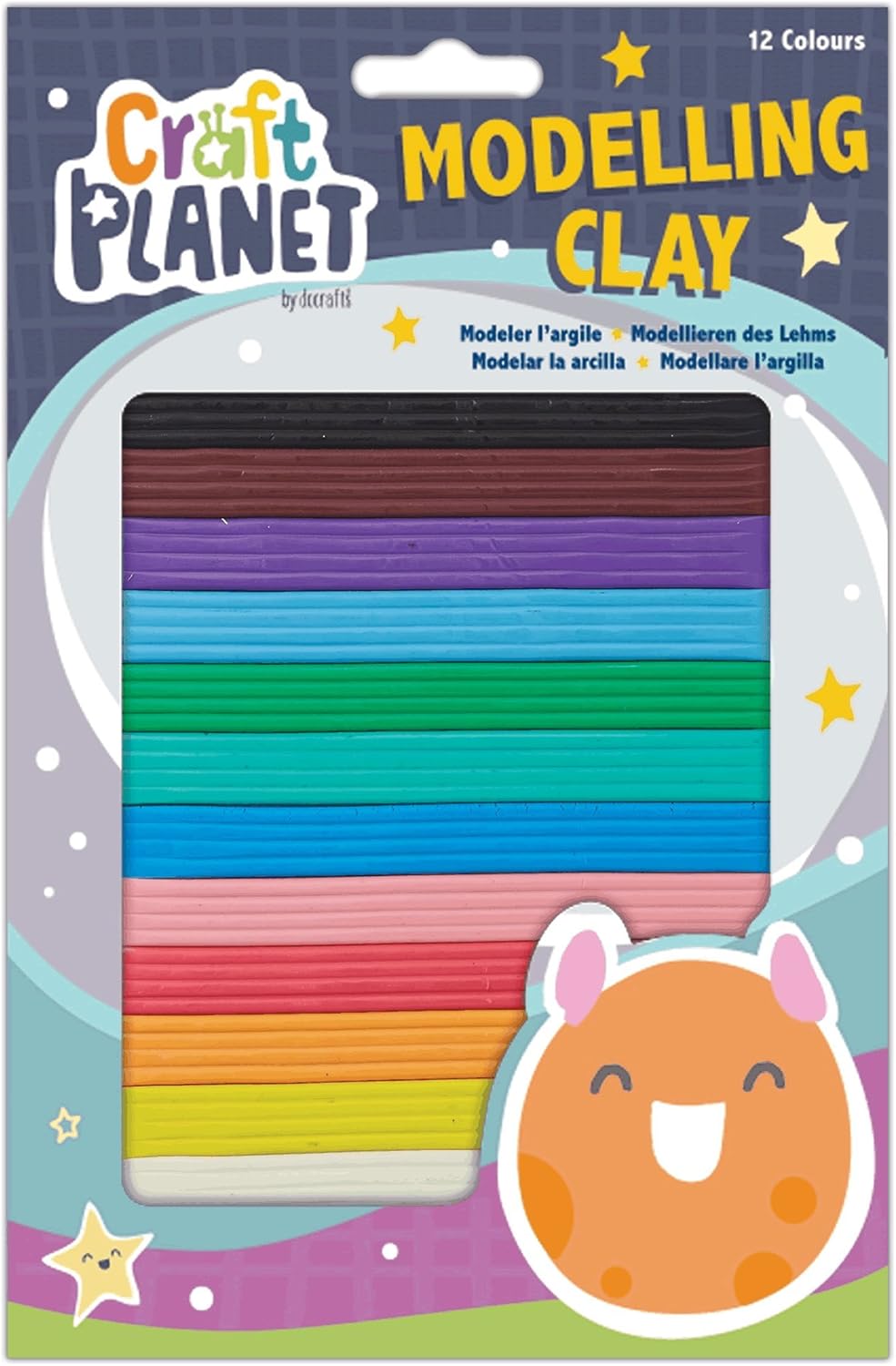 Craft Planet Modelling Clay 12 Colours, Model Making, Craft Kit Supplies, Plasticine, Playdoh Alternative, Craft Modelling Toys, Jewellery Making. Figures & Characters, Craft Gifts