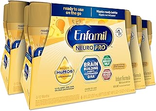 Enfamil NeuroPro Ready to Feed Baby Formula, Ready to Use, Brain and Immune Support with DHA, Iron and Prebiotics, Non-GMO, 8 Fl Oz, 4 Count (Pack of 6), Total 24 bottles