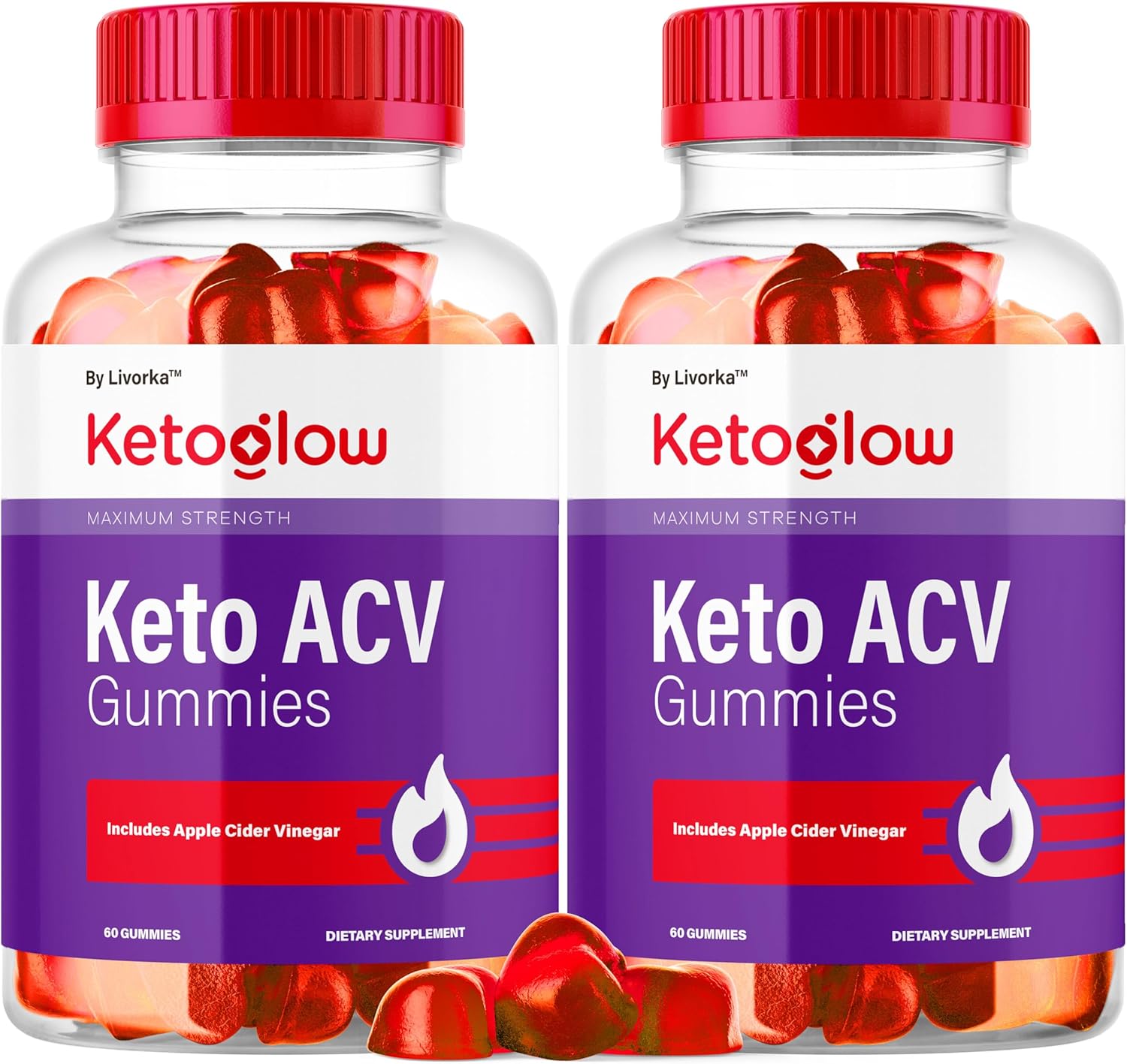 (2 Pack) KetoGlow Keto ACV Gummies - Official Keto Glow Gummies ACV Premium All Natural Gummys 1050mg, Keto Glow Apple cider Vinegar Advanced Formula, KetoGlow Support Review, 120 Gummies For 2 Months