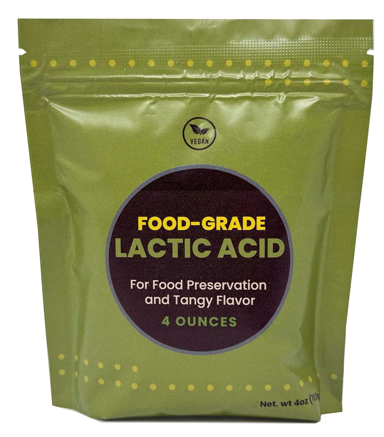 Lactic Acid Food Grade, Vegan Lactic Acid Powder 60%, 4 Ounces