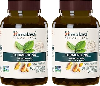 Himalaya Turmeric 95 Supplement with Curcumin/Curcuminoids, Joint and Muscle Support, Optimum Flexibility and Mobility, 600 mg, Non-GMO, Vegan, Gluten Free, 60 Capsules, 2 Pack, 60 Day Supply