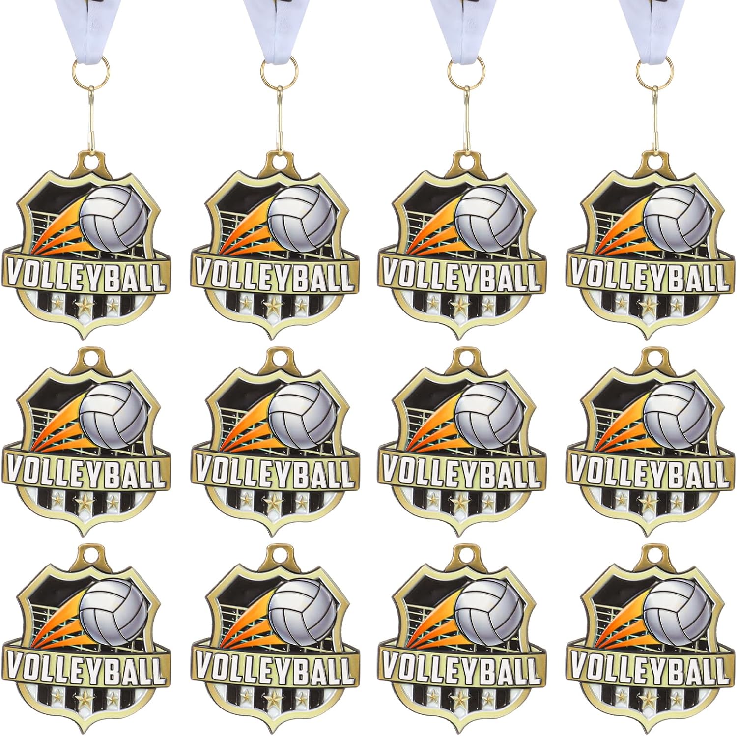 Medals with Neck Ribbons Soccer Awards Medals Baseball Team Awards Softball T-Ball Flag Football Trophy for Kids Sports Competitions Celebration Gift