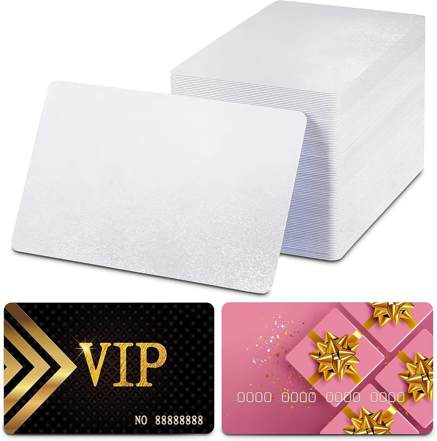 100 Pcs Sublimation Business Card Blanks – Double-Sided Sublimation Blanks for Printing of Logos, Nameplates, and Custom Gifts – Quality Ultra-Thin Aluminum Alloy Cards in Pearl Color
