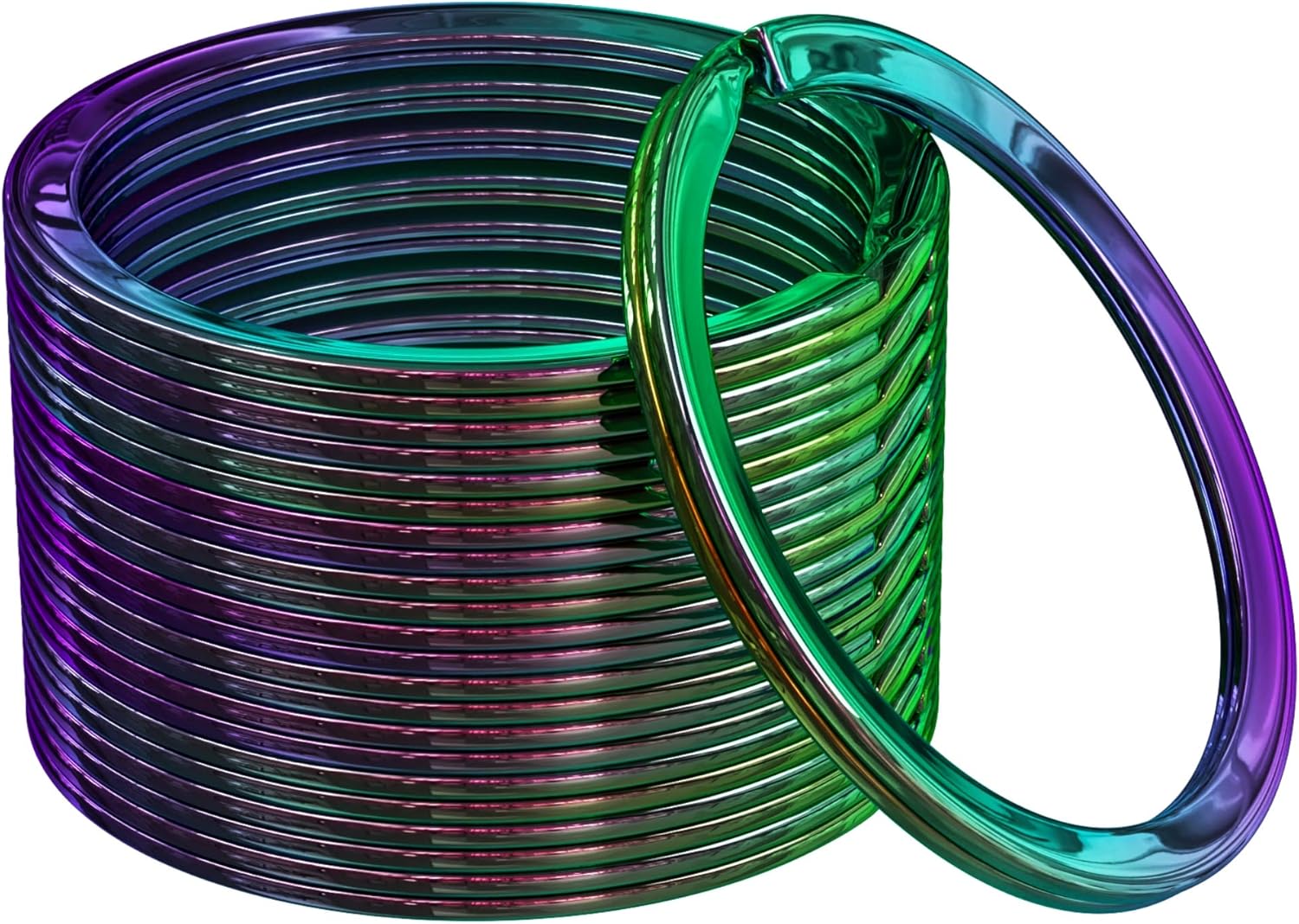 Key Rings Flat Split Keychain Bulk Heavy Duty Strong Keyring for Car Home Large Metal Dog Ring Tag Lanyards School Office DIY