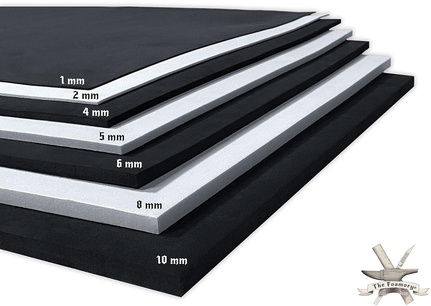 The Foamory White EVA Foam Sheet - 2mm Thick 14x39 inch Cosplay Craft Foam